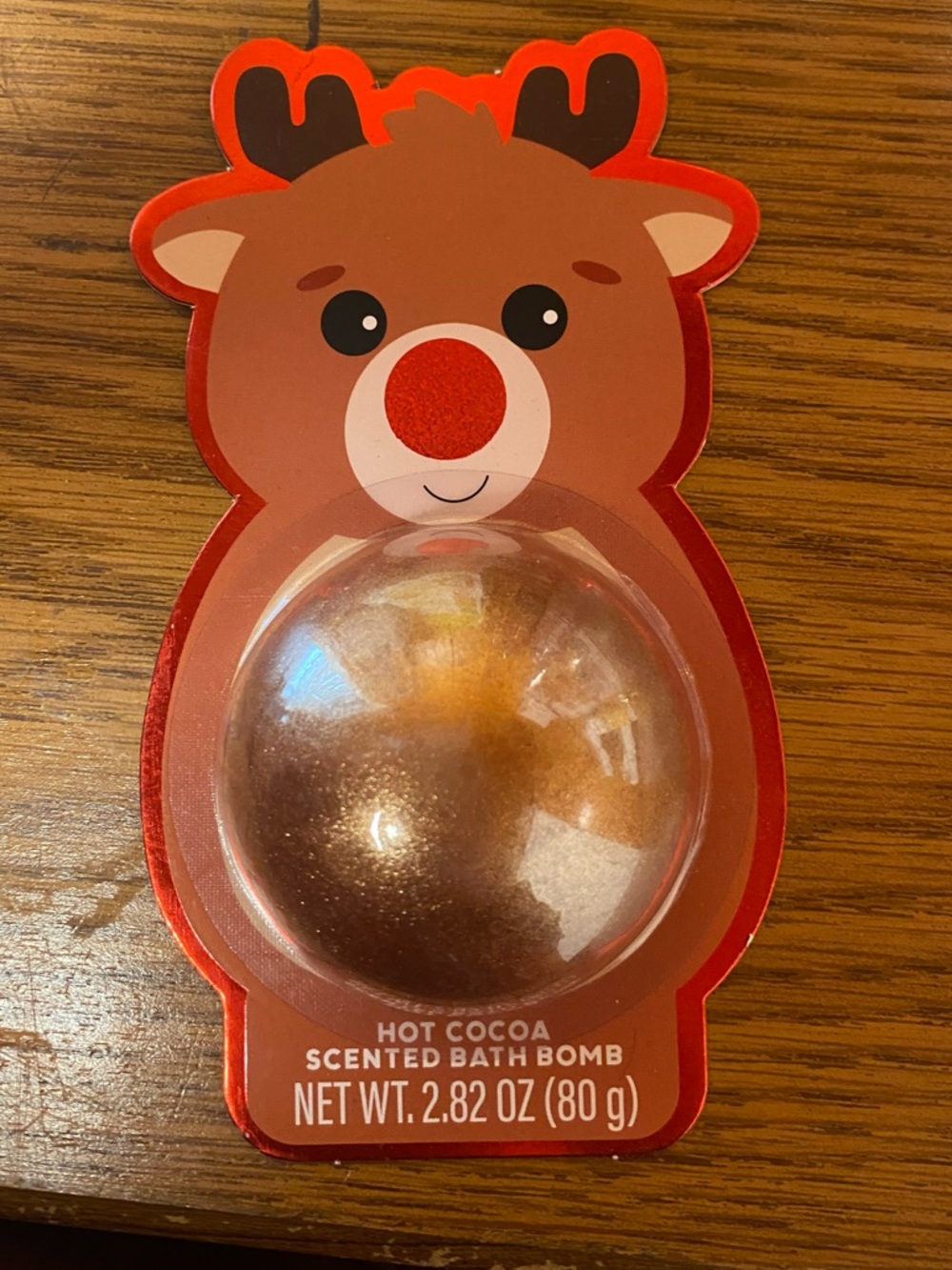 Reindeer Hot Cocoa Scented Bath Bomb - Bronze/Red